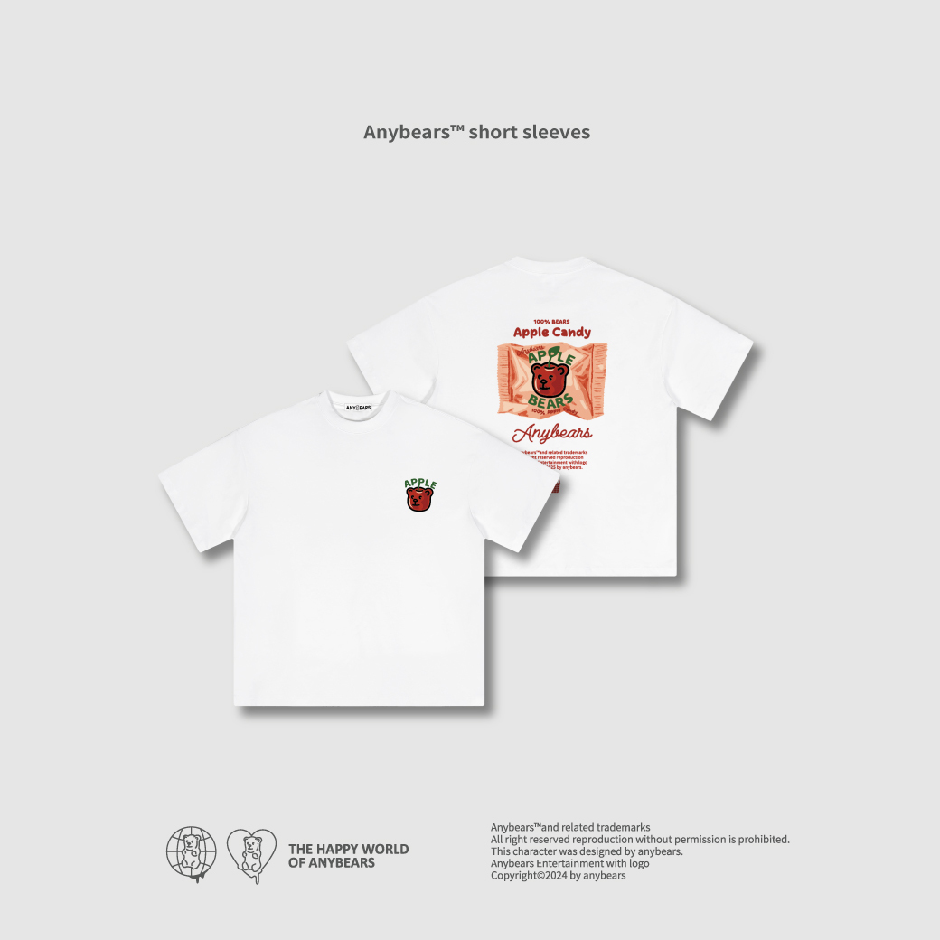 ANYBEARS® Candy Apples BEAR 蘋果糖熊 短Tee