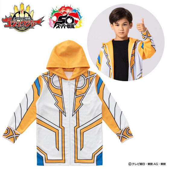 234324 Pbandai 預訂 2025/10月 ナンバーワン戦隊ゴジュウジャー　ゴジュウポーラー／熊手真白　なりきりパーカー　子ども用