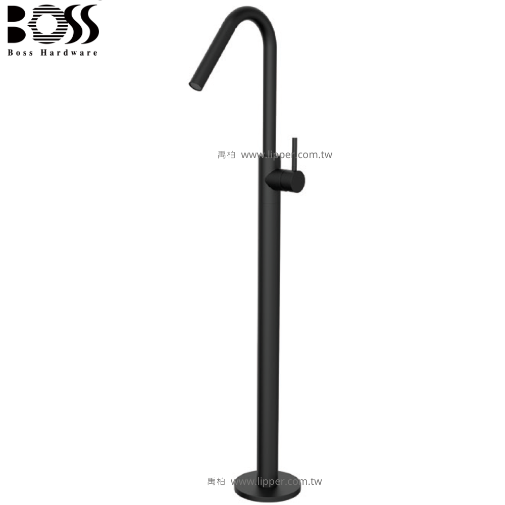 BOSS 時尚落地式浴缸龍頭 (消光黑) D-2455MB