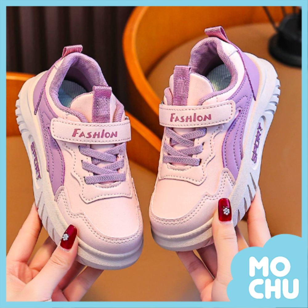 皮面雙色中大童運動鞋(四色)