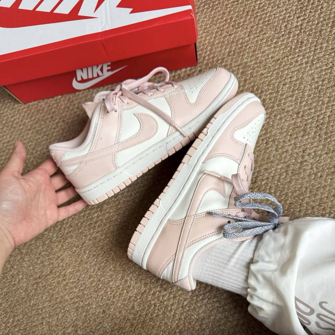 Nike Dunk Low "Orange Pearl" 珍珠粉白 淺粉橘 櫻花粉 低筒休閒鞋