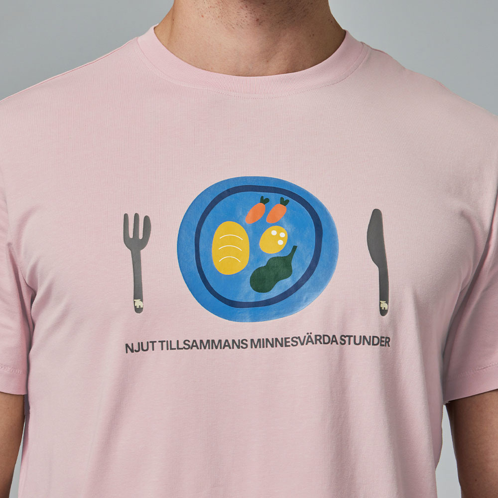 moz駝鹿餐盤 舒涼 柔彈T恤-淺粉 男款