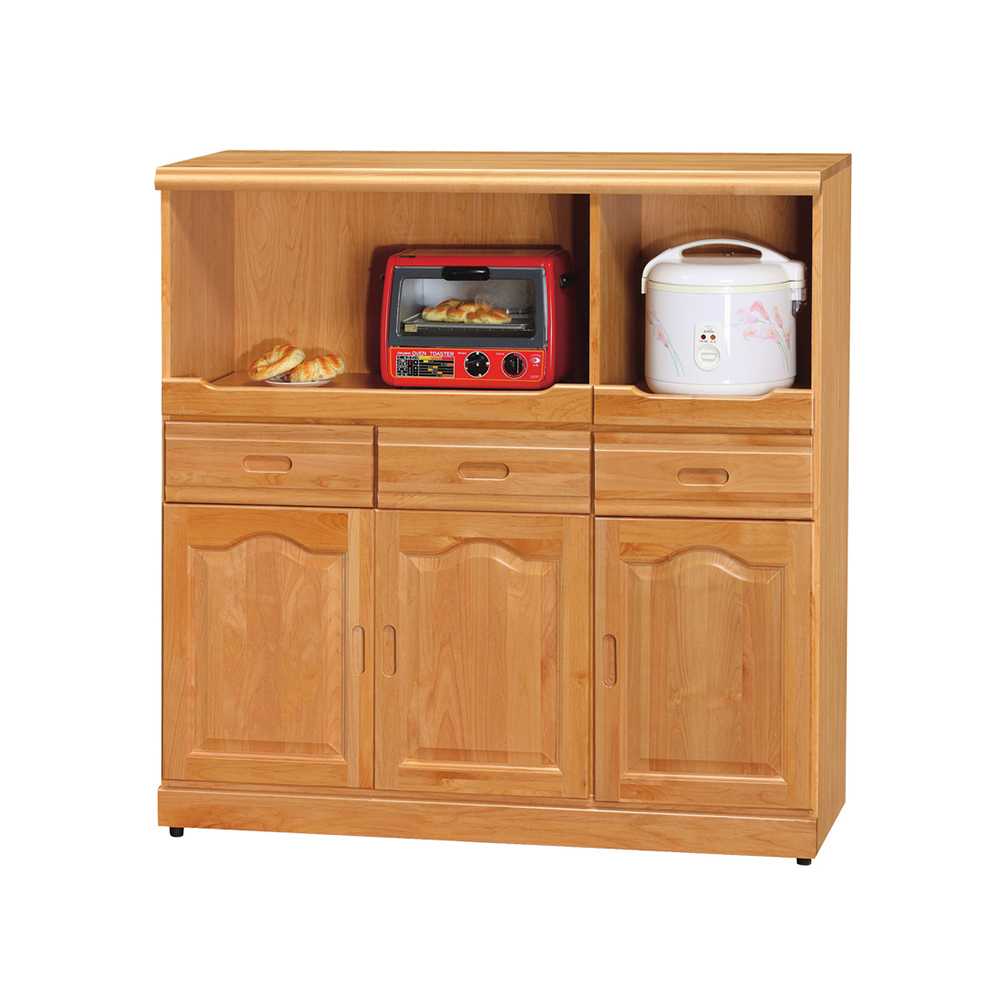 羅根4尺收納餐櫃/碗盤櫃/拉盤電器櫃/置物矮櫃