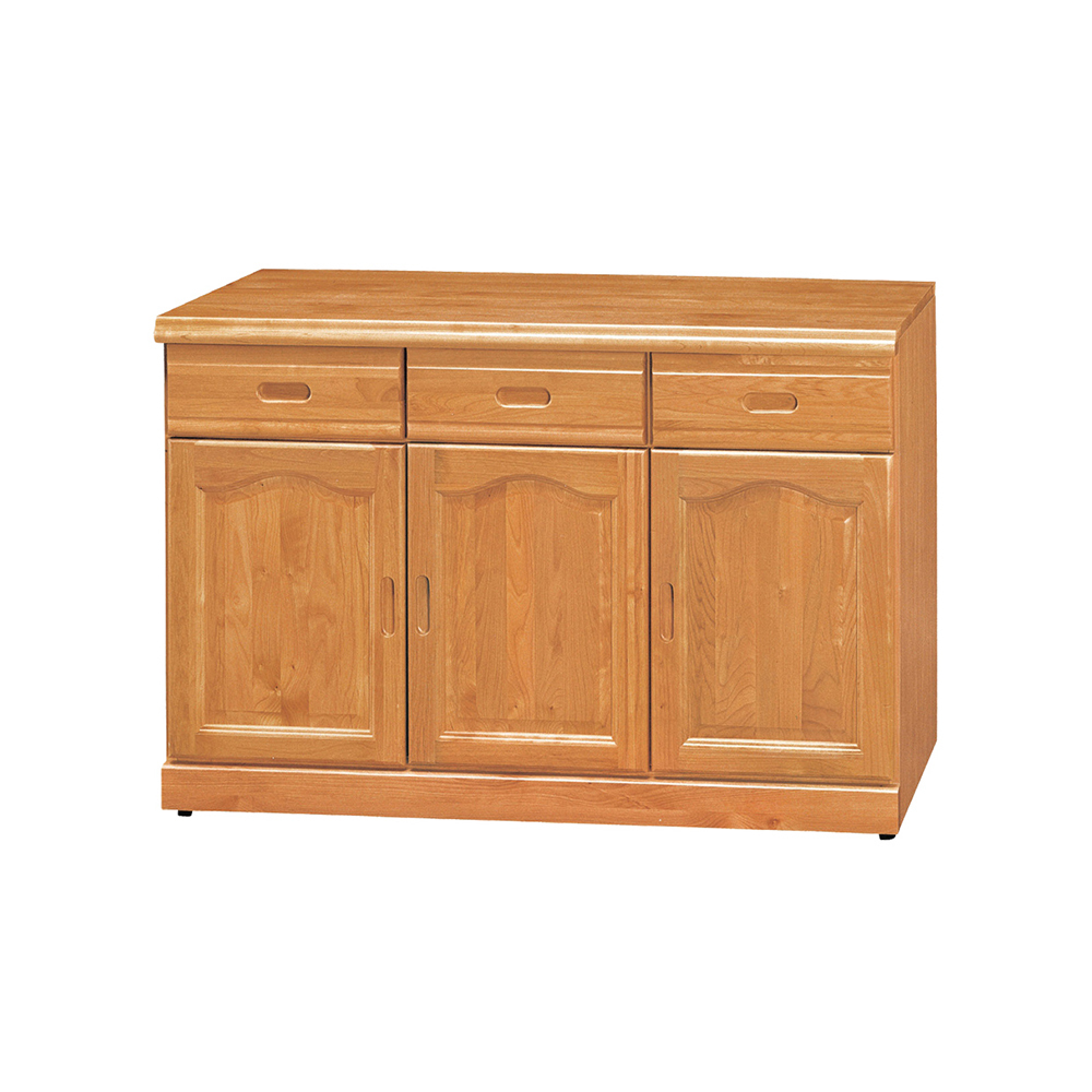 羅根4尺收納餐櫃/碗盤櫃/三抽三門置物矮櫃