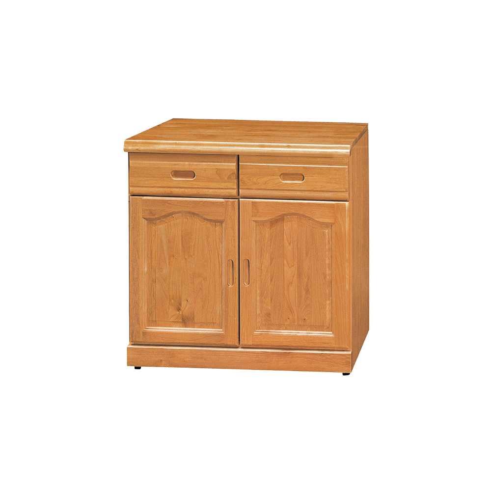 羅根2.7尺收納餐櫃/碗盤櫃/二抽二門置物矮櫃