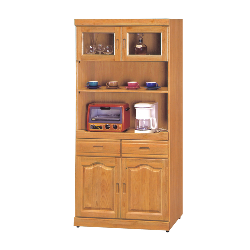 羅根2.7尺收納高餐櫃/碗盤櫃/電器櫃