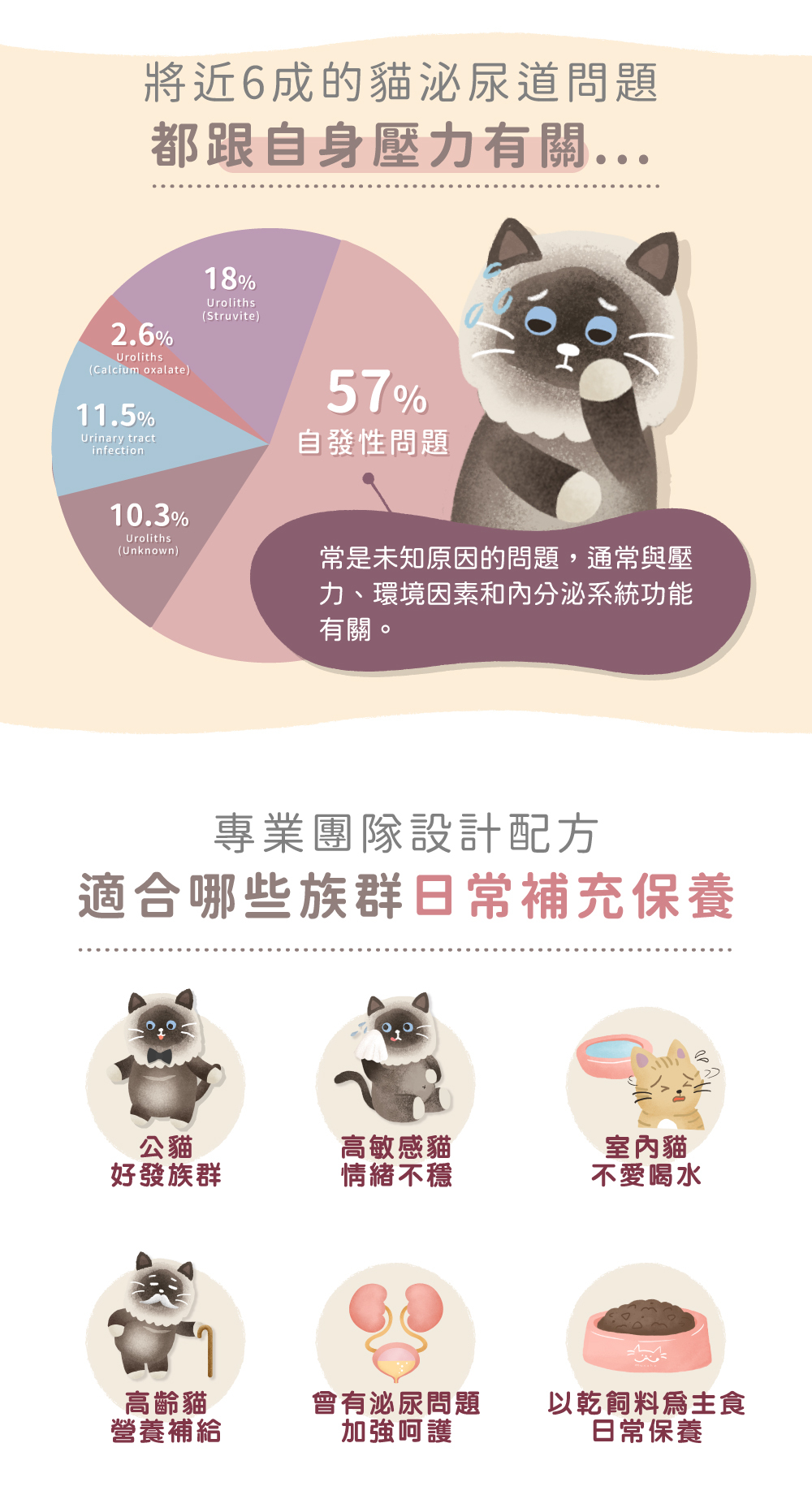 貪貪fun桑泌尿保健粉近6成有泌尿道問題貓咪