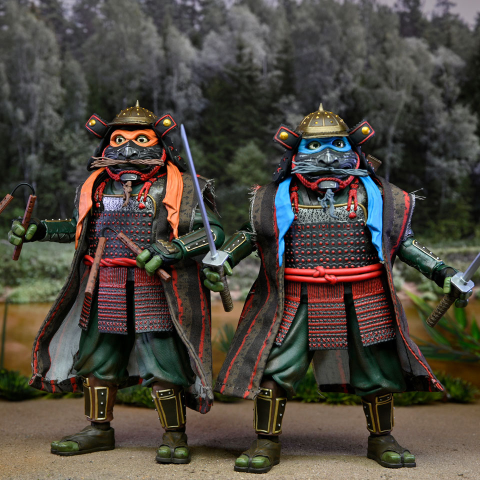 NECA 7吋 忍者龜3 電影 Turtles in Time Leonardo & Michelangelo 2入組