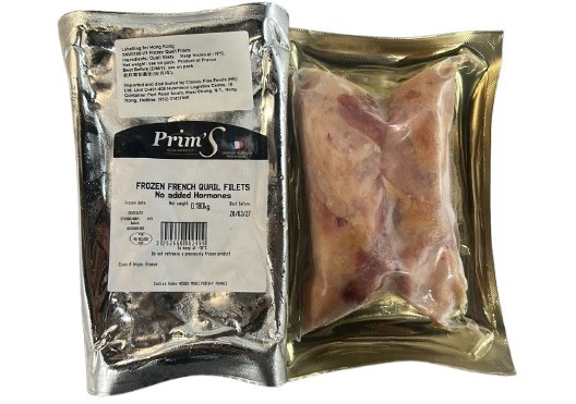 法國 Prim's 鵪鶉胸(無添加激素) 180g (急凍 -18°C)