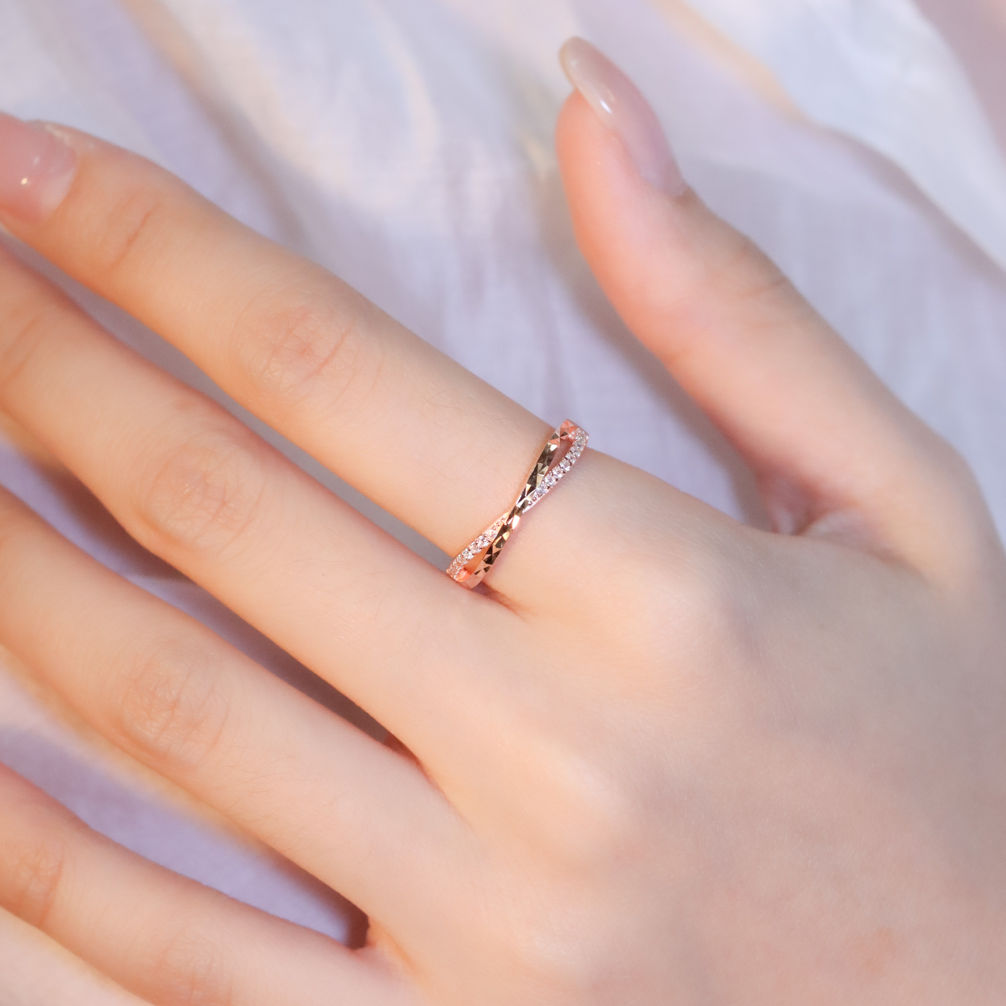 | 925純銀・ 白金・ 玫瑰金 | 邂逅星辰戒指 （銀/玫瑰金）  | RI0914 |