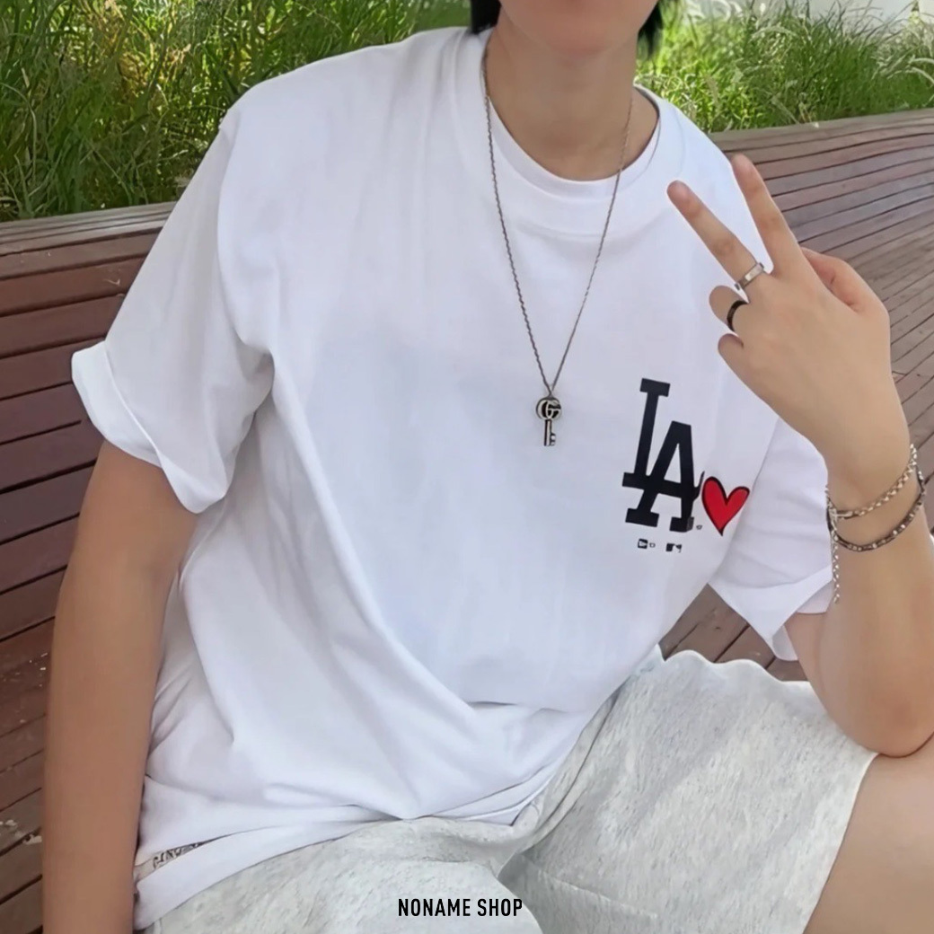 NEW ERA MLB LA洛杉磯道奇/NY紐約洋基 愛心 短袖 兩色 (男款)