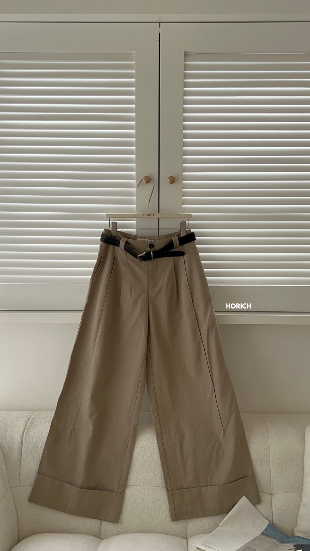 𝗝𝘂𝗹𝘆.𝟮𝟵/ W6012-卡其色休閒闊腿褲S-XL