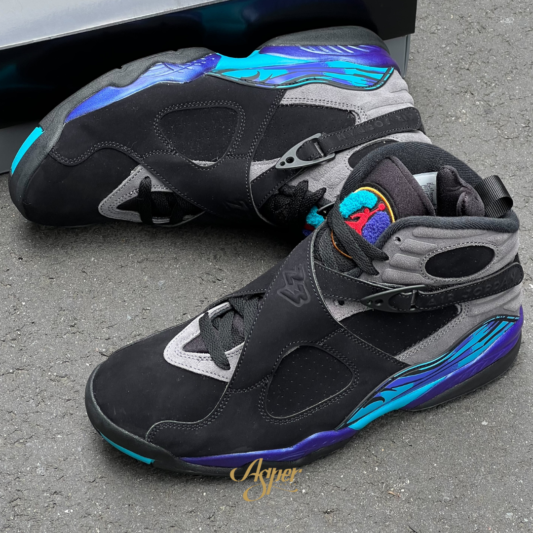 Nike Air Jordan 8 Retro 2025 "Aqua" 藍紫黑 籃球鞋 男鞋 305381-006