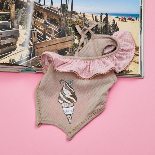 Louisdog Louisdog｜Pool Club 系列／巧克力冰淇淋防蚊連身衣