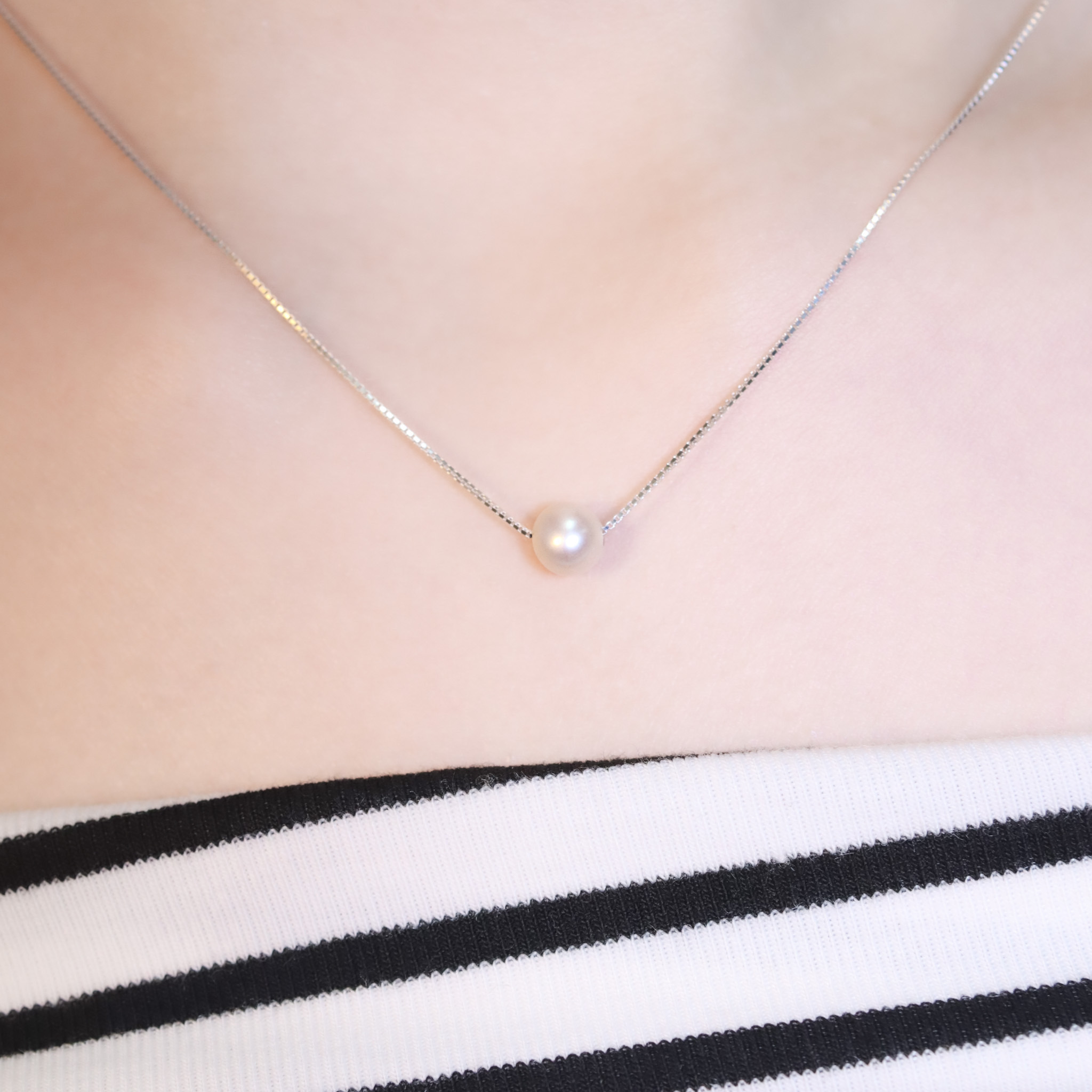 | 925純銀・珍珠 | 小珍珠項鍊| NE1441 |