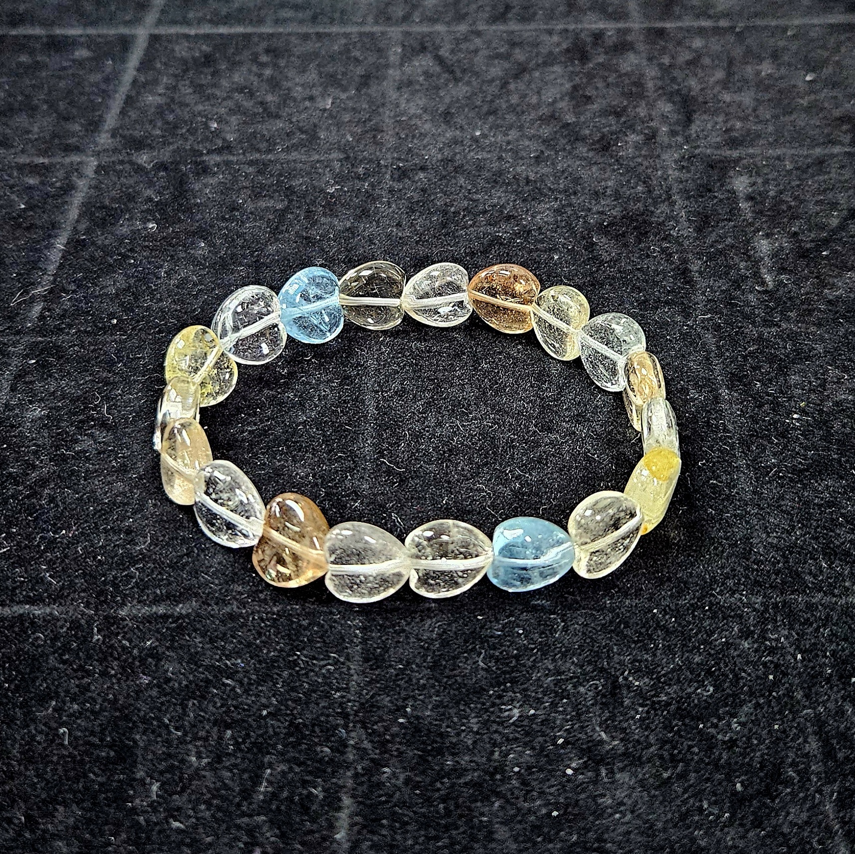 🔮能量水晶🔮扁心形彩托帕手錬 (H7 CR141)