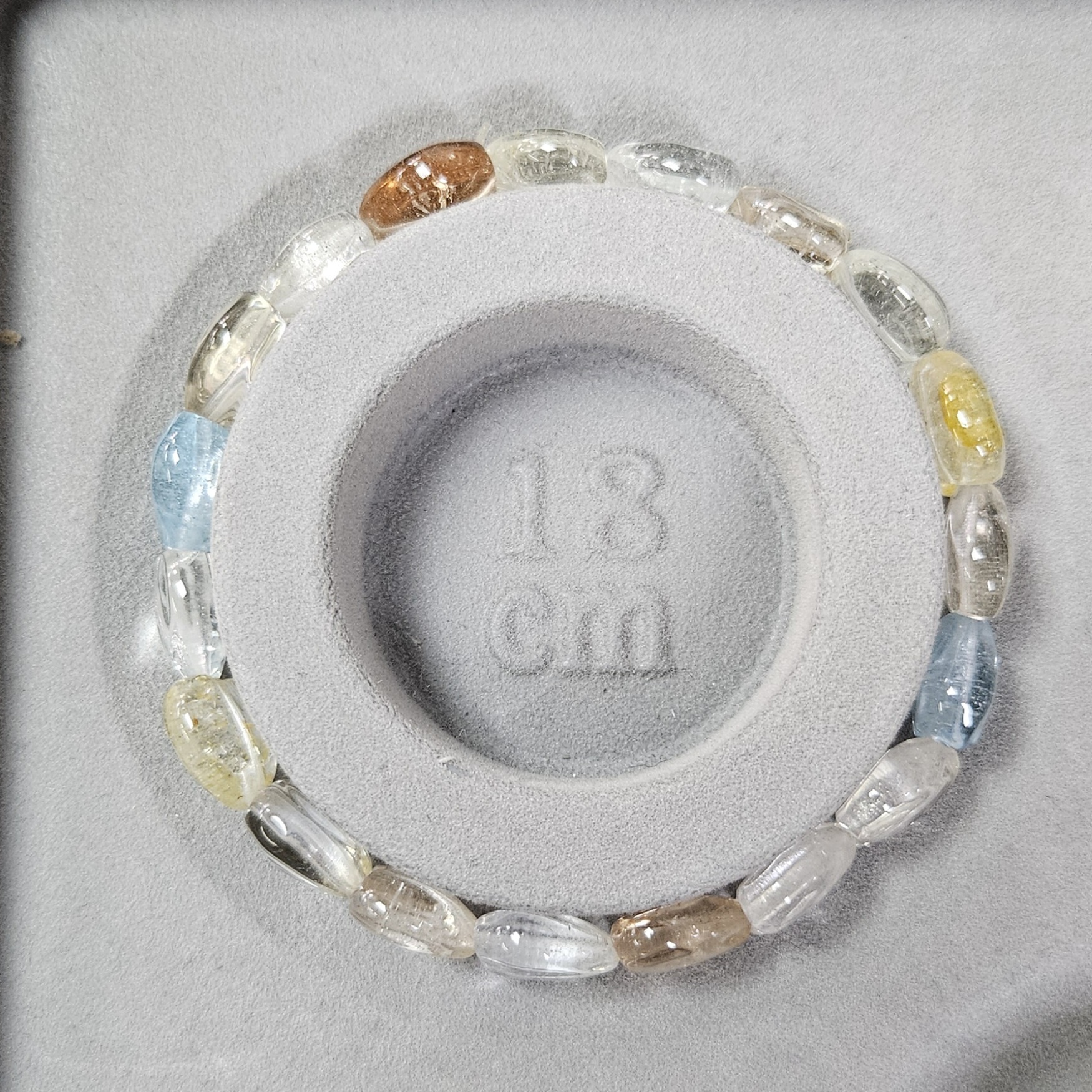 🔮能量水晶🔮扁心形彩托帕手錬 (H7 CR141)