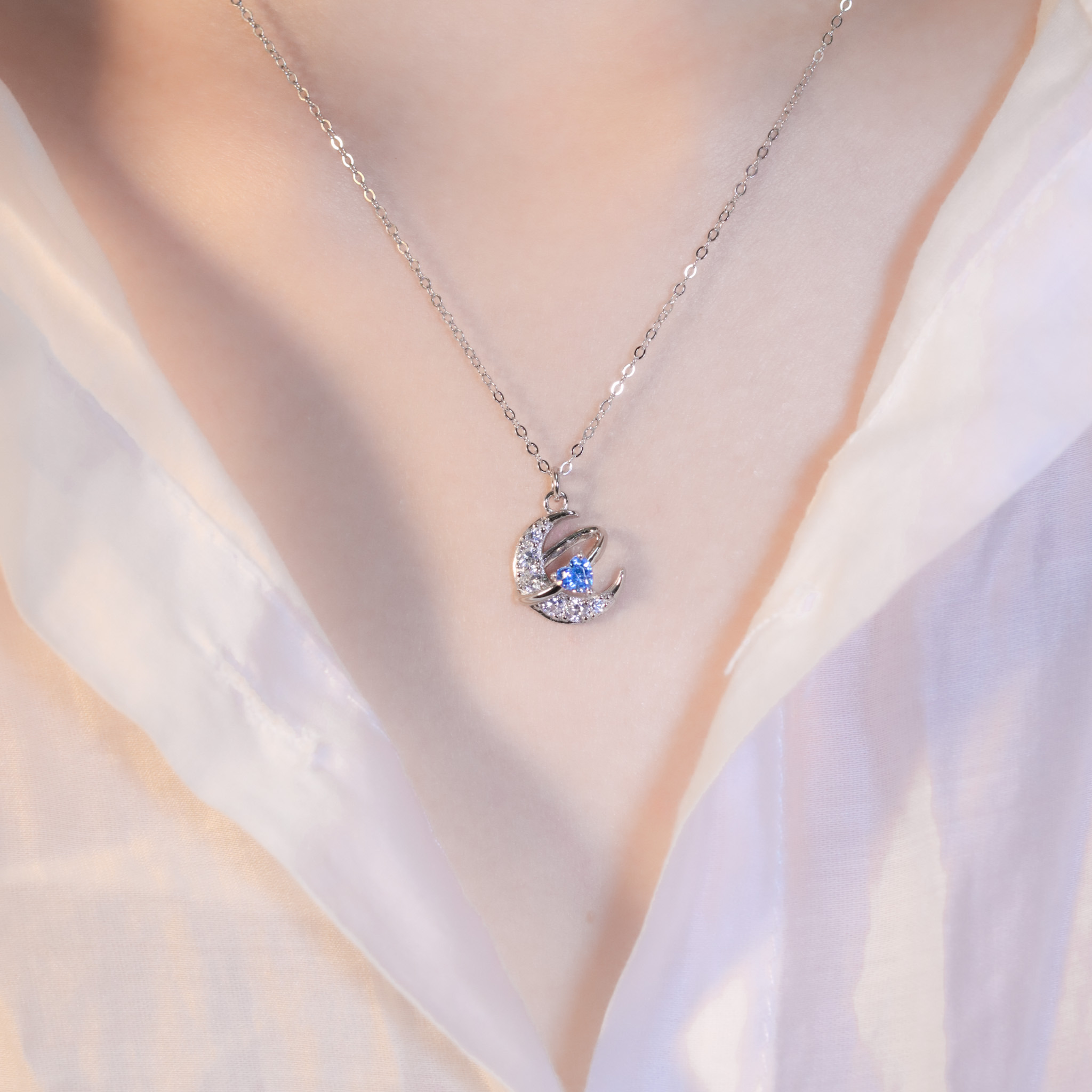 | 925純銀・厚鍍白金 | 圍繞唯一的你項鍊 | NE1464 |