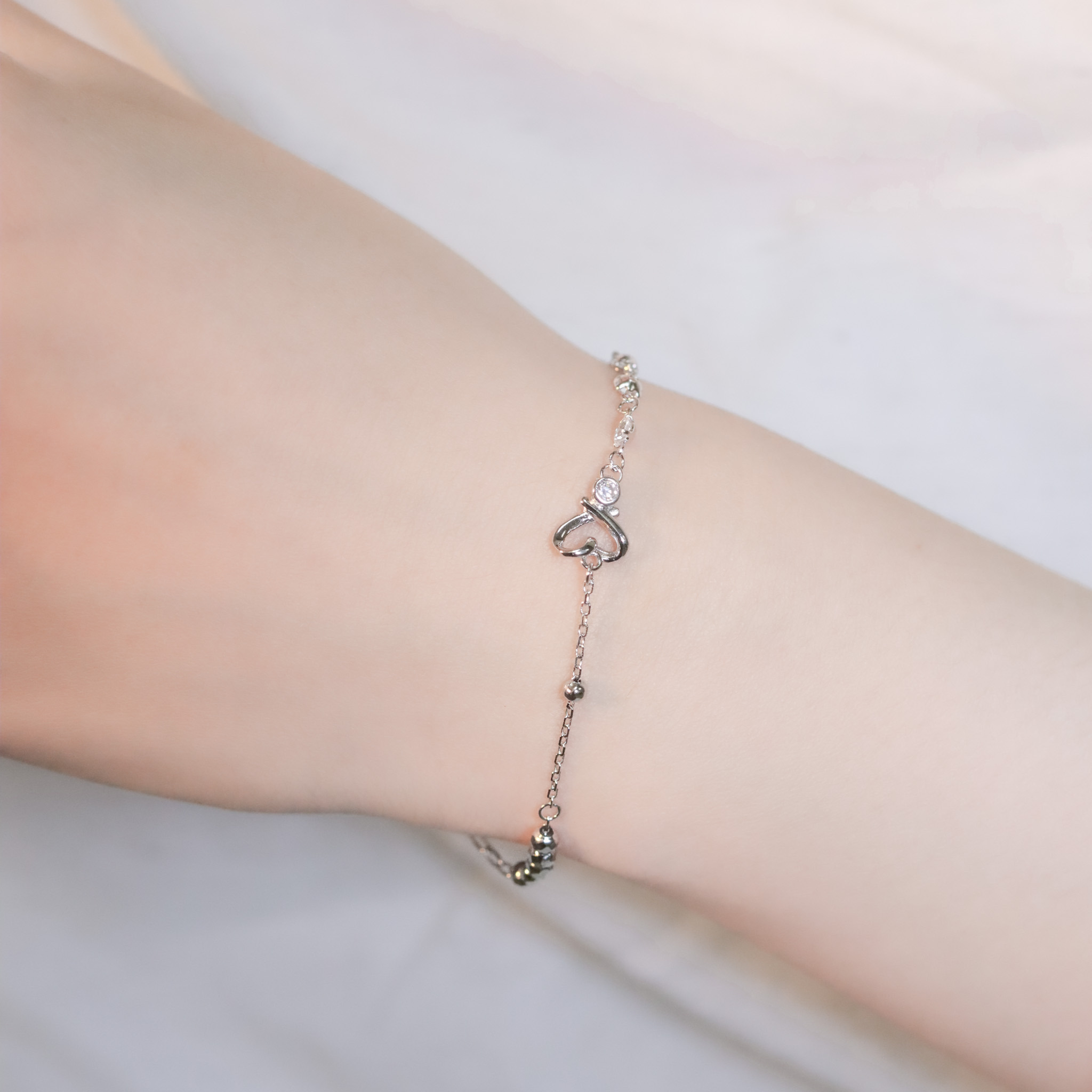 | 925純銀・白金 | 心意萌動時手鏈 | BR1374 |