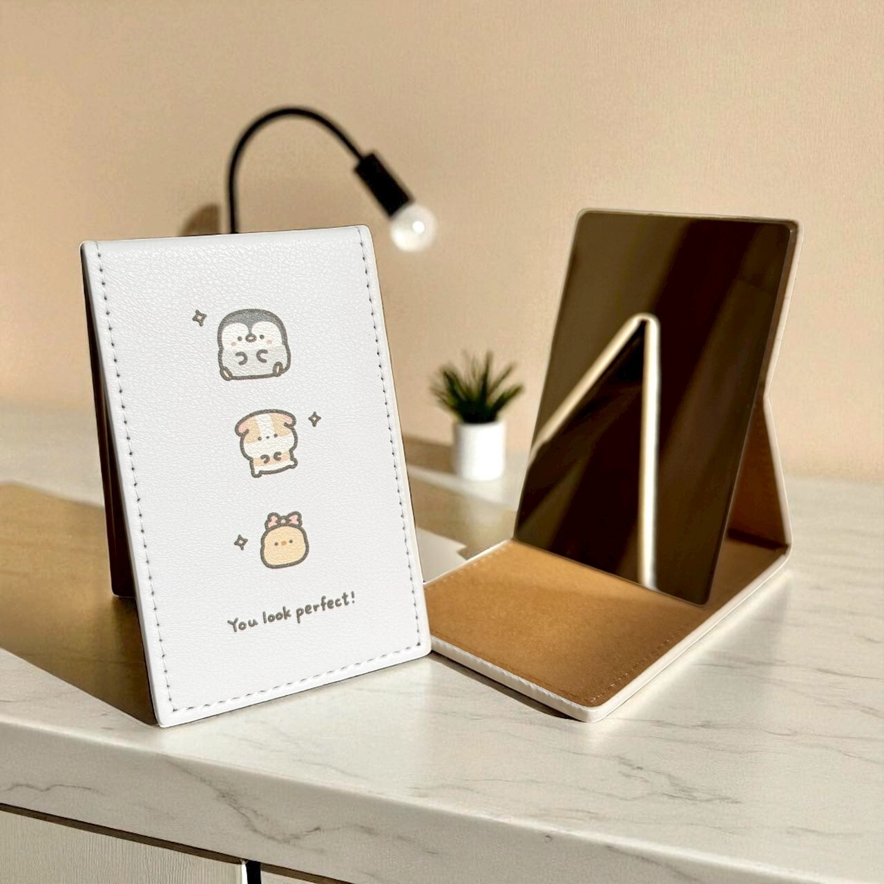 【路易斯與布丁】 不銹鋼隨身鏡