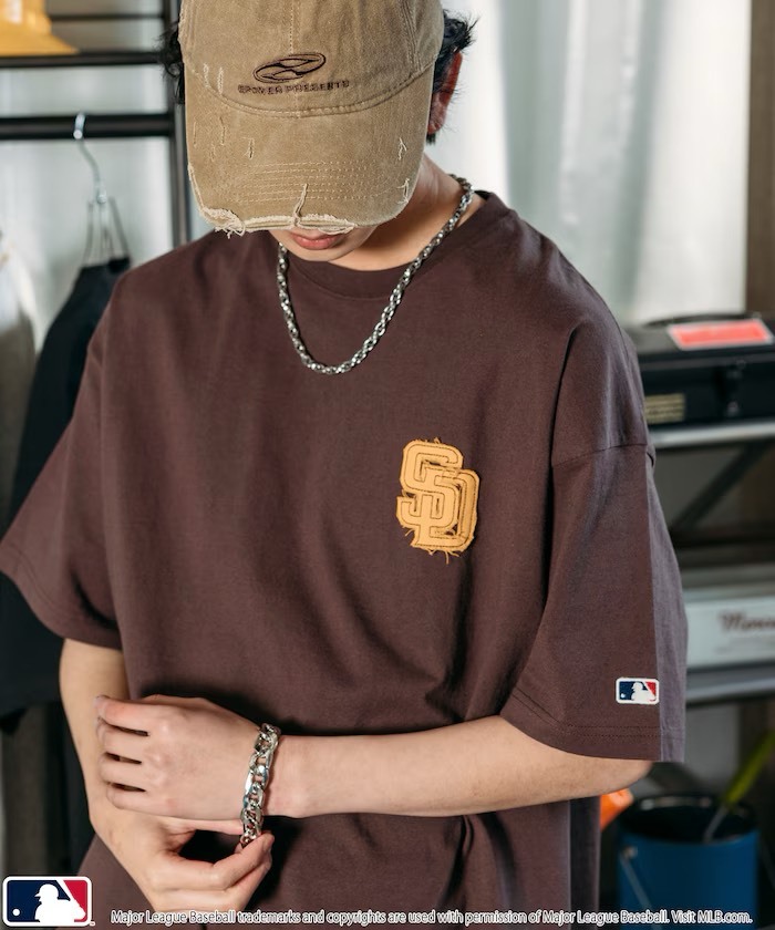 #日本連線預購 PUBLUX x MLB 破壞補丁LOGO 短踢 三色