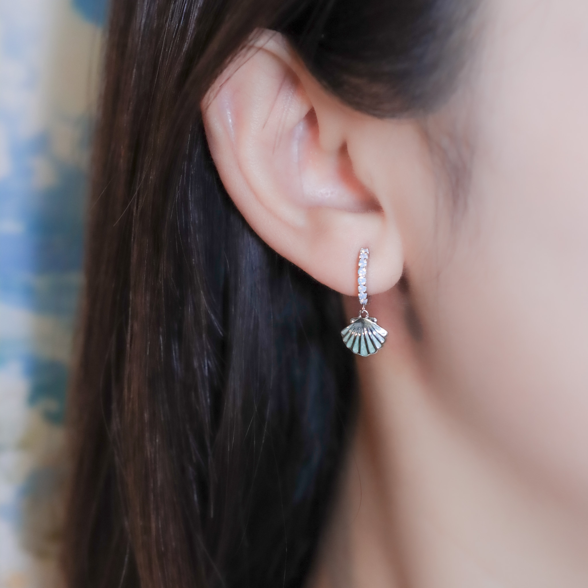 | 925純銀・厚鍍白金 | 視作珍寶耳環 | EA1029 |