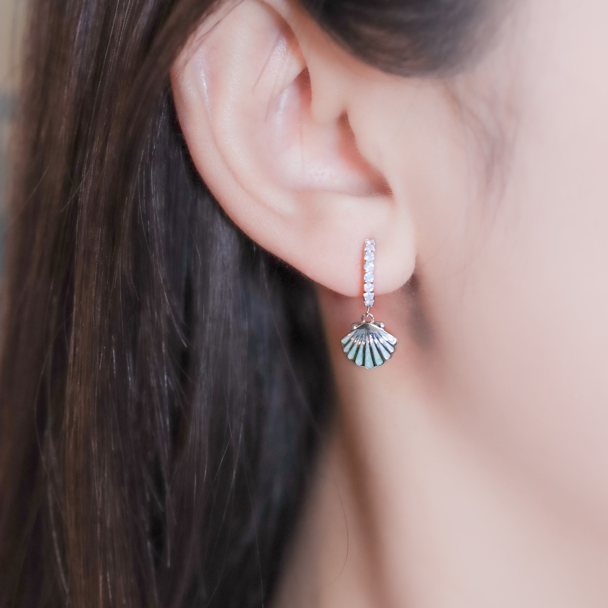 | 925純銀・厚鍍白金 | 視作珍寶耳環 | EA1029 |