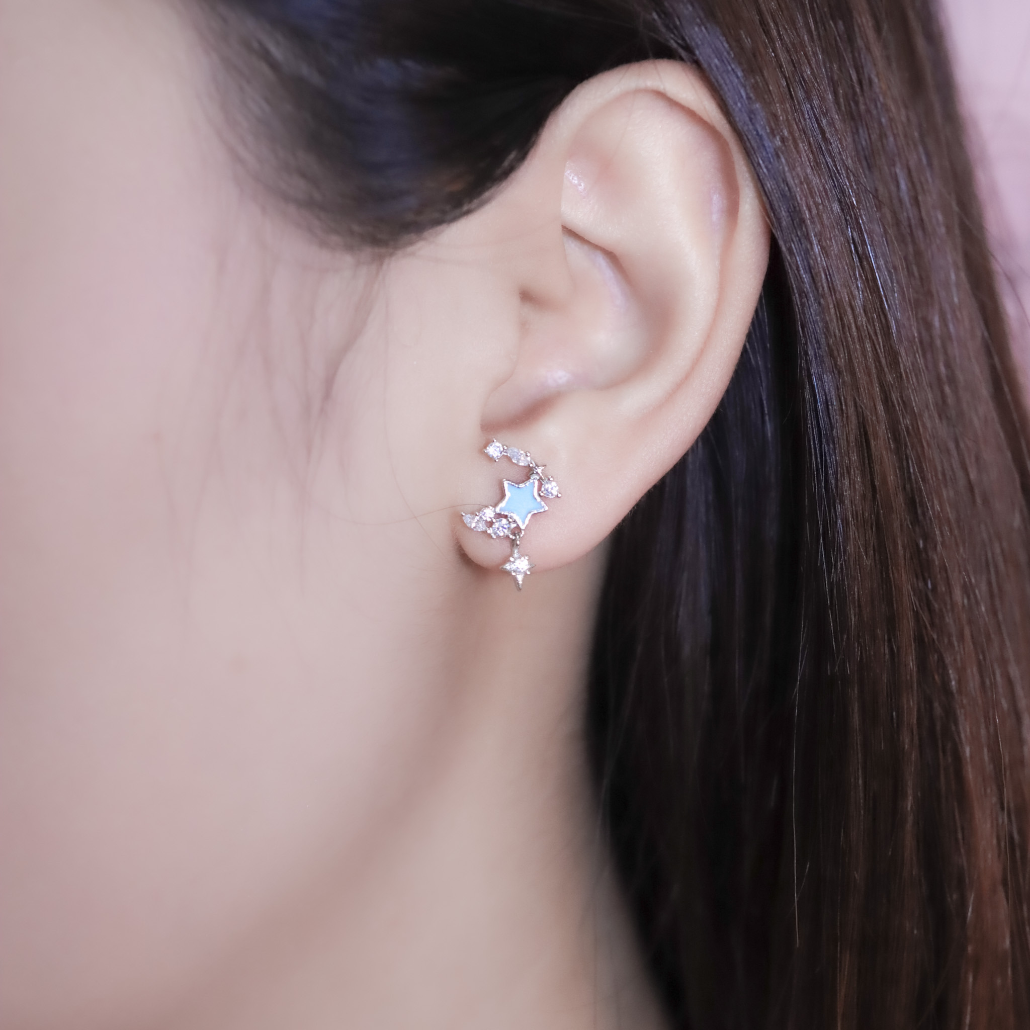 | 925純銀・白金 | 有趣的陪伴耳環| EA0982 |