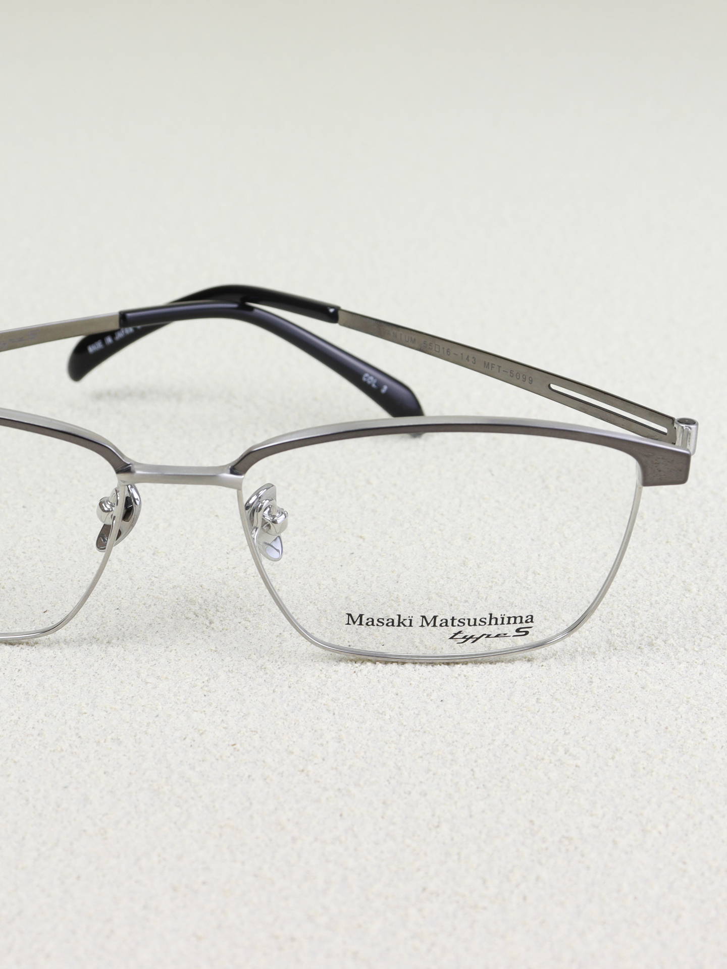 Masaki 松島正樹斯文商務純鈦方框男士眼鏡框