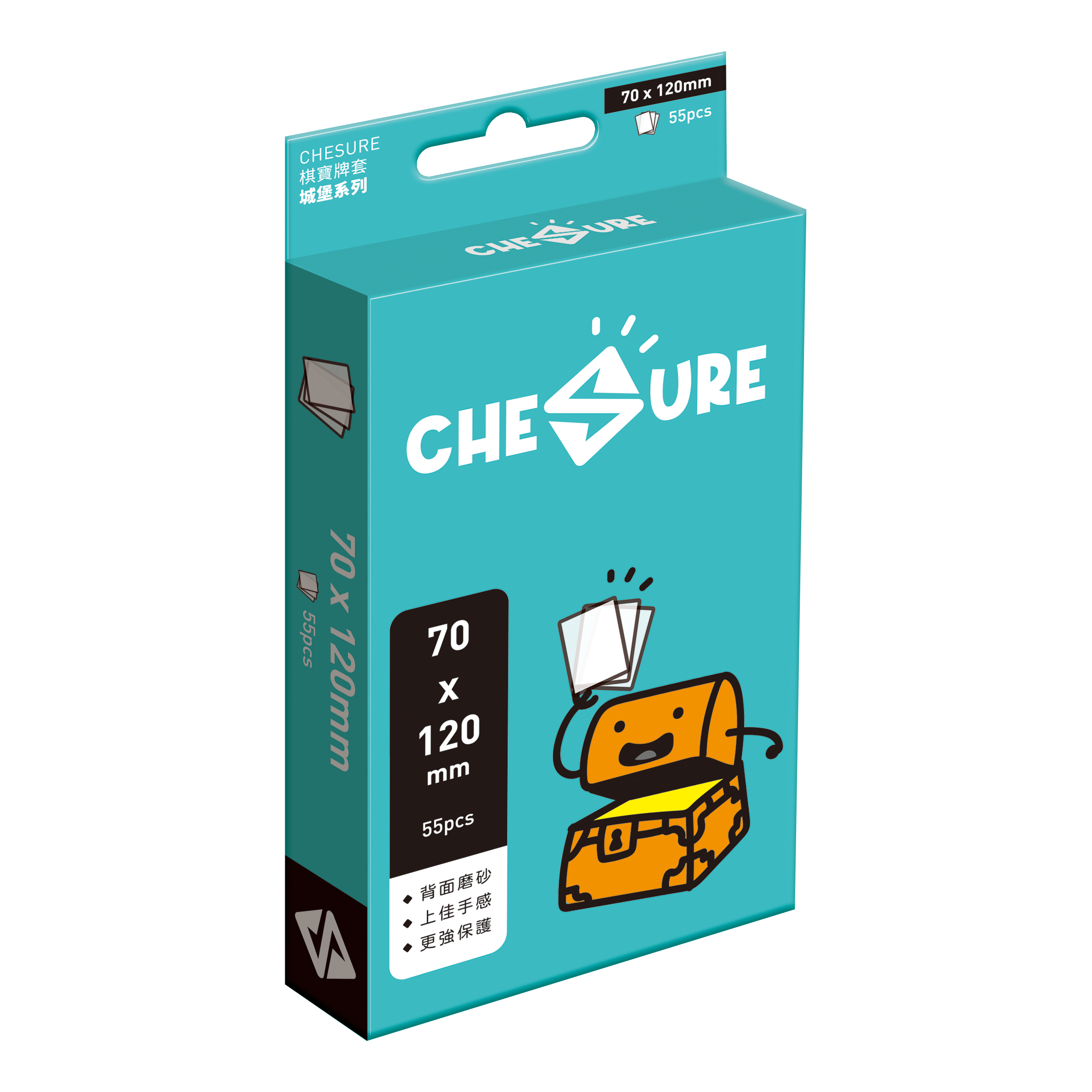 CHESURE 棋寶牌套－城堡系列 70*120mm (55張/包)