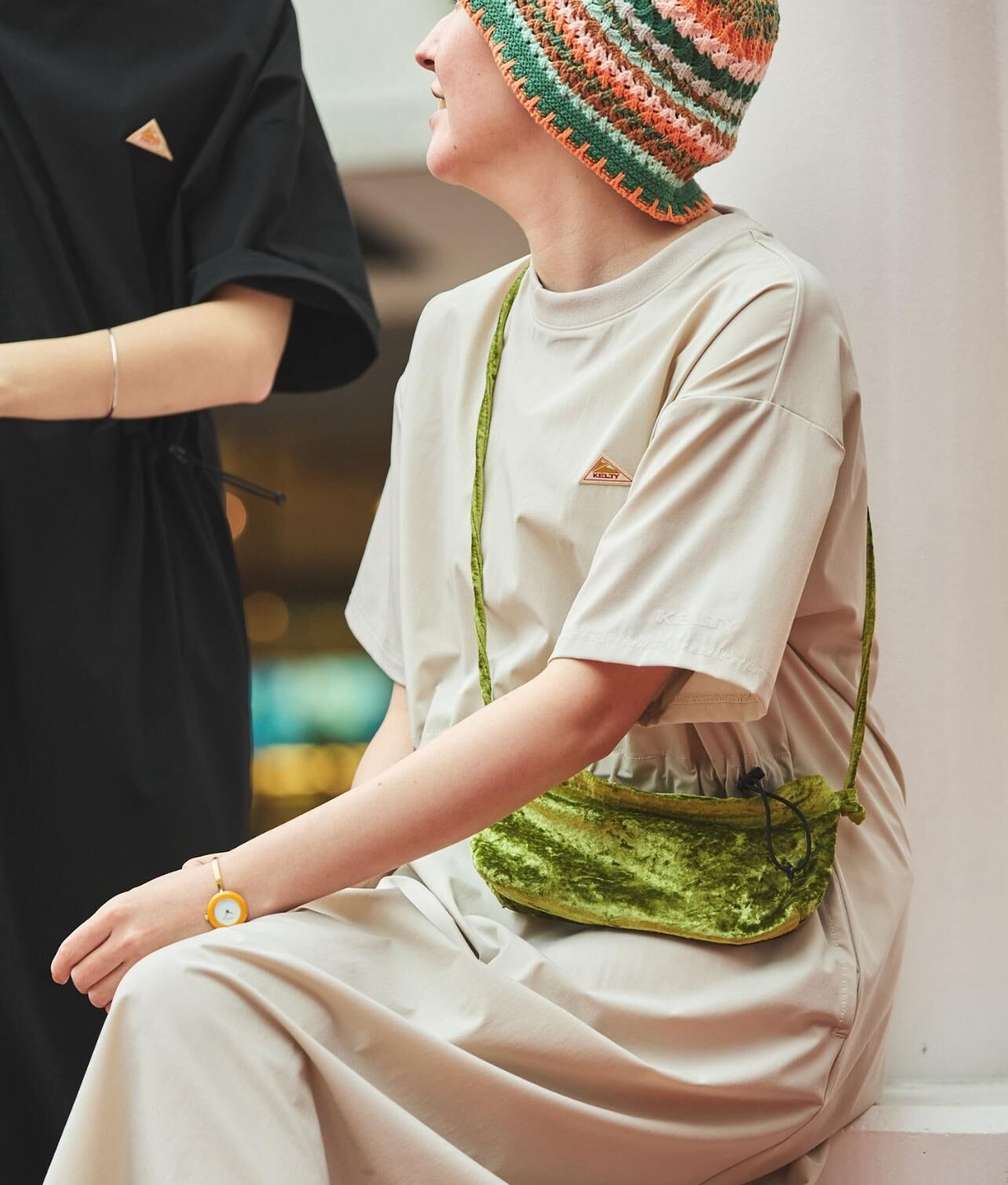 【預購】JN072902 KELTY 抽繩設計連身裙(FREE SIZE)