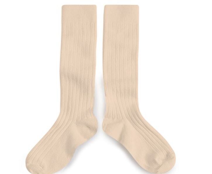 (預購) COLLEGIEN 羅紋長襪 La Haute - 280 Sable 沙色