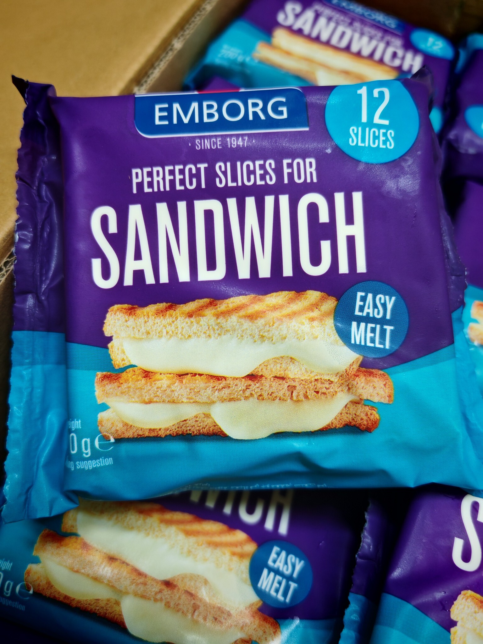 丹麥紫堡牌三文治芝士片（12片）Best before 4／2026
