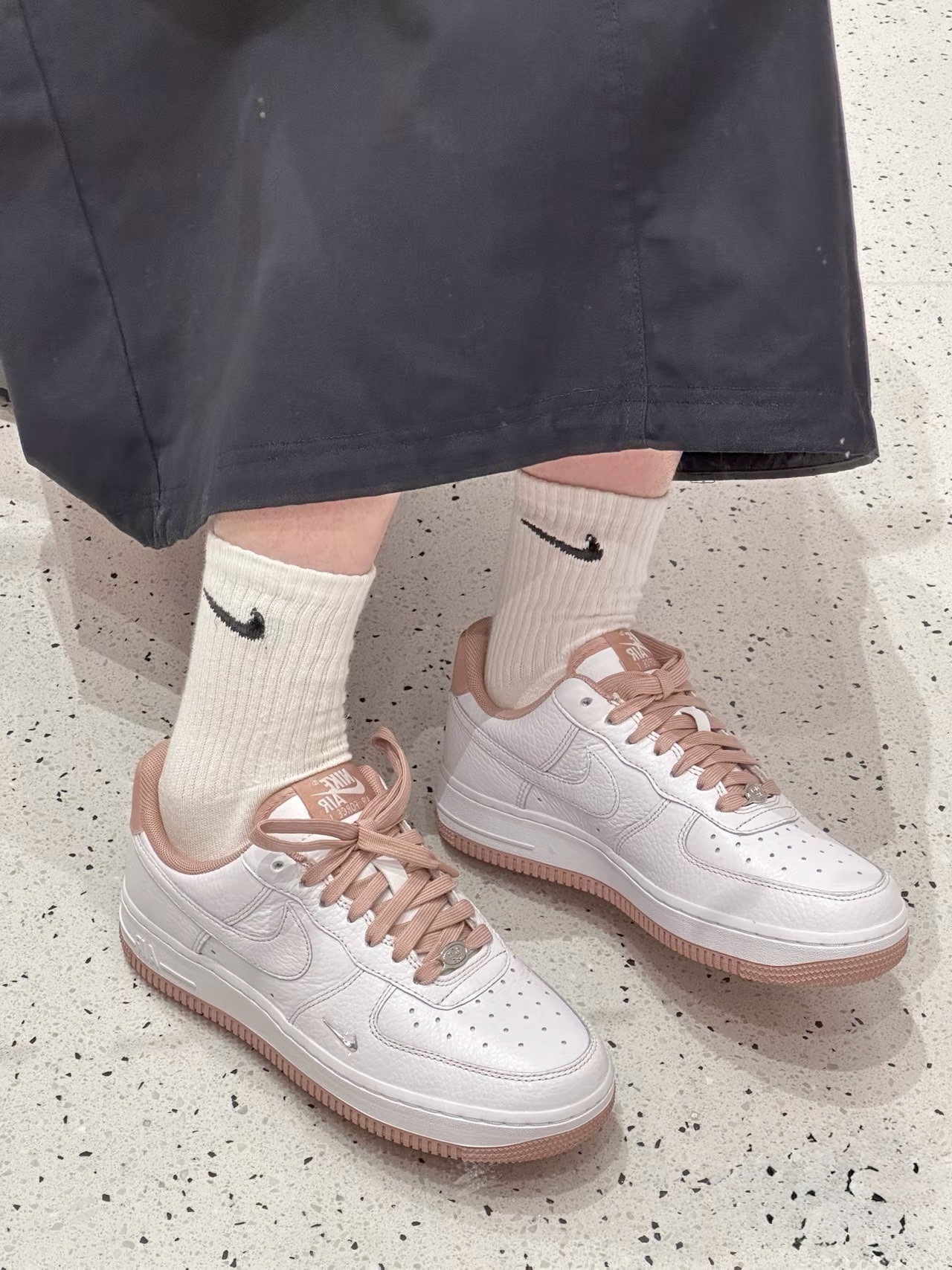 KTQ STORE ‧ Nike Air Force 1 '07 "Mini Jewel" 玫瑰粉 女鞋 IB6543-100