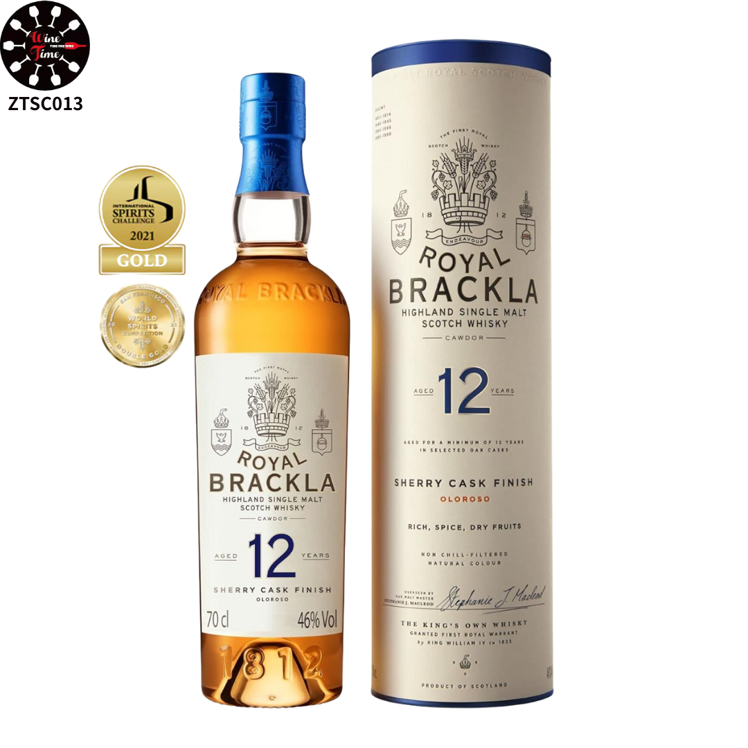 Royal Brackla 12 Years Old Single Malt Whisky|皇家柏克萊12年單一純麥威士忌 700ml (白色圓筒盒)