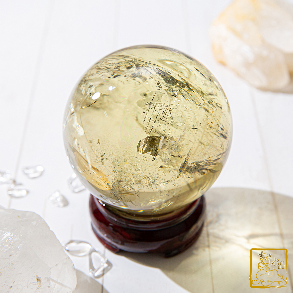 黃水晶球 7.3cm 旺偏財運