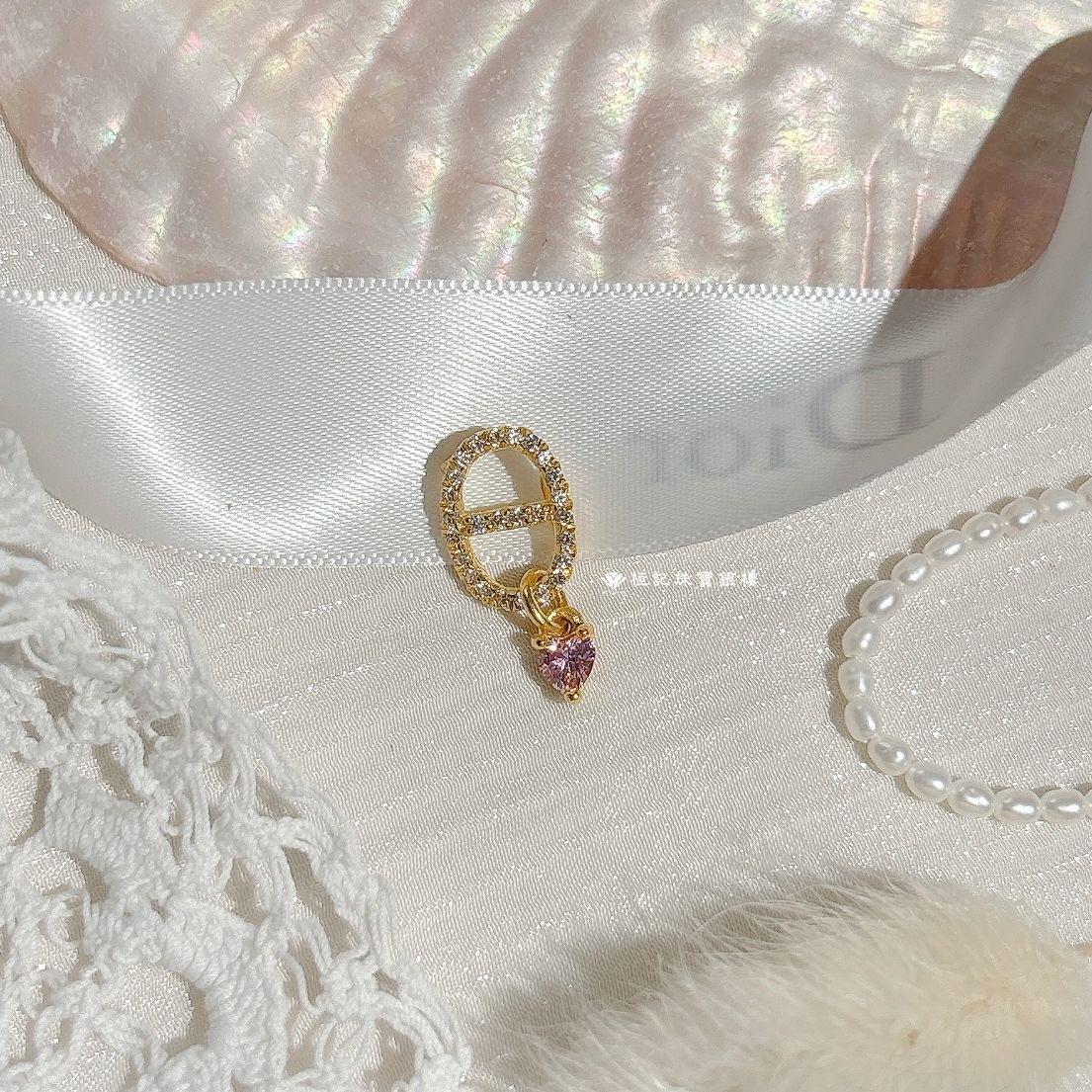 閃耀豬鼻 黃金墜子+玫瑰金色鋼項鍊