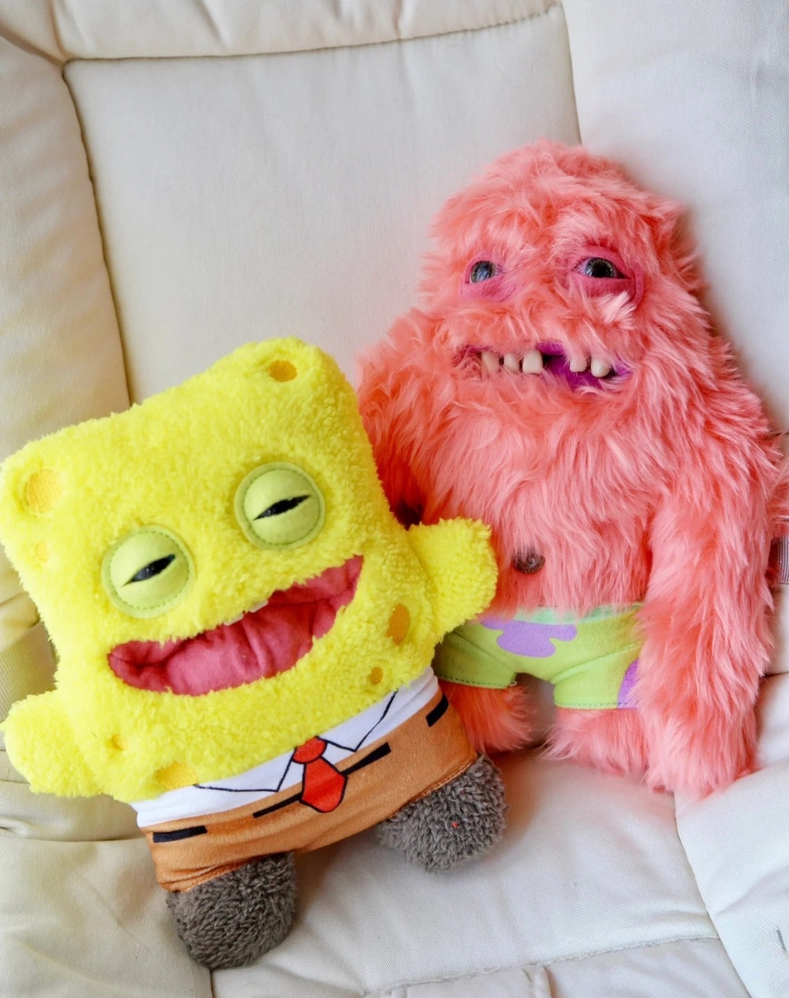 Fuggler x SpongeBob SquarePants 海綿寶寶系列－牙寶海綿寶寶派大星造型毛絨公仔 🦷🌟 24cm🎁July25