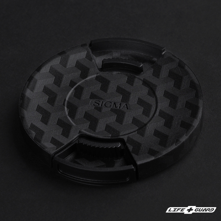 SIGMA 17-40mm F1.8 DC ART 鏡頭蓋貼膜展示圖，LIFE+GUARD 風格