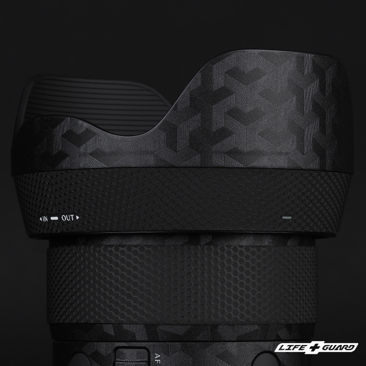 LIFE+GUARD 遮光罩側面貼膜安裝示意圖，適用 SIGMA 17-40mm F1.8 DC ART