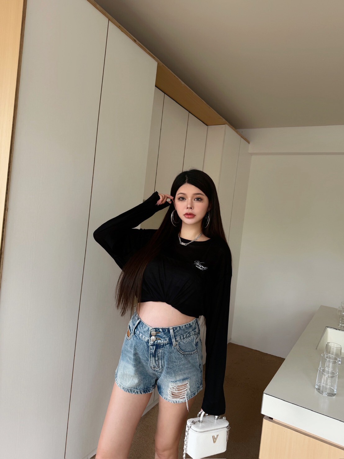 銀河漫遊‘Milky—燙鑽牛仔短褲