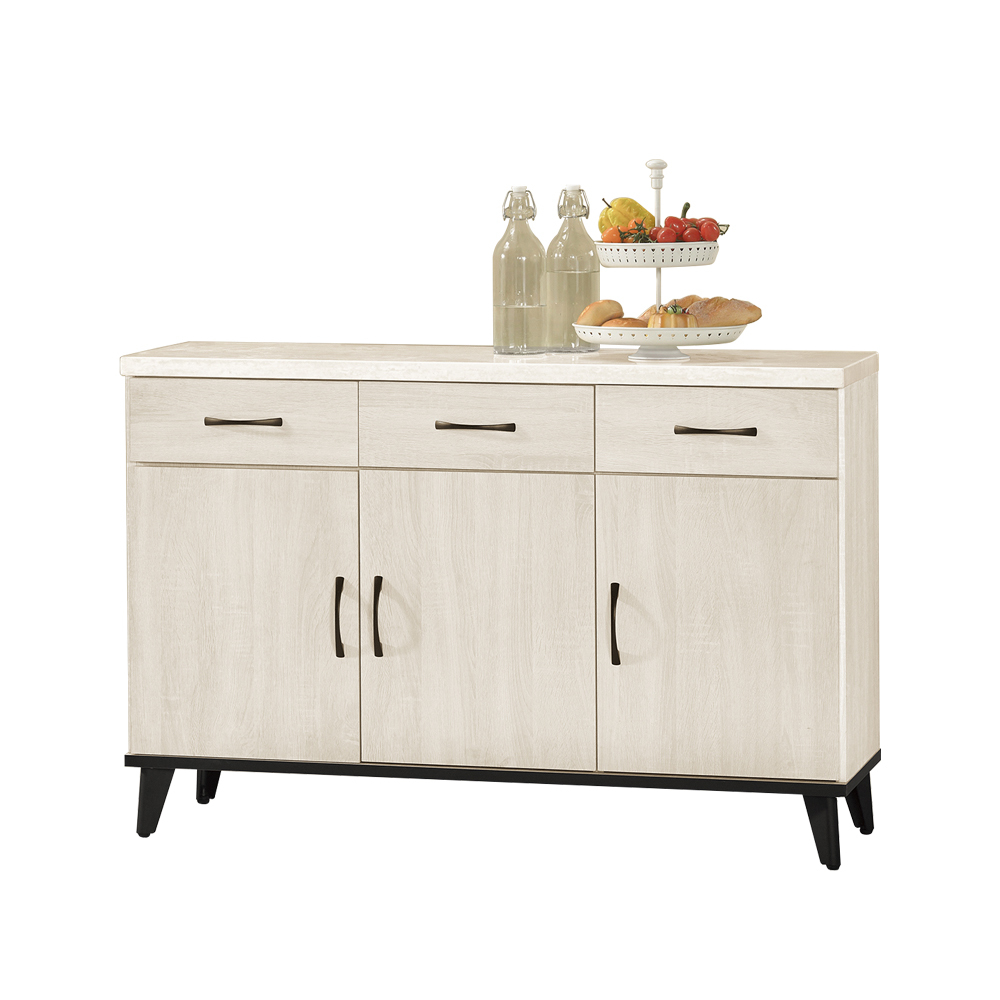 奧莉芙4尺仿石面收納餐櫃/碗盤櫃(下座)