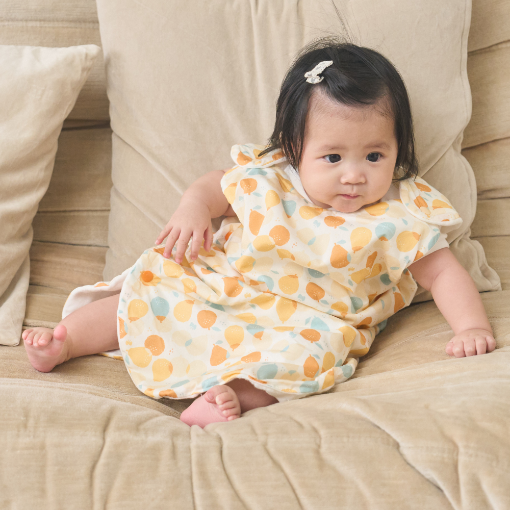 Baby Envelope Blanket - Shoulder Buttoned/Pomelo & Orange/Vitamin