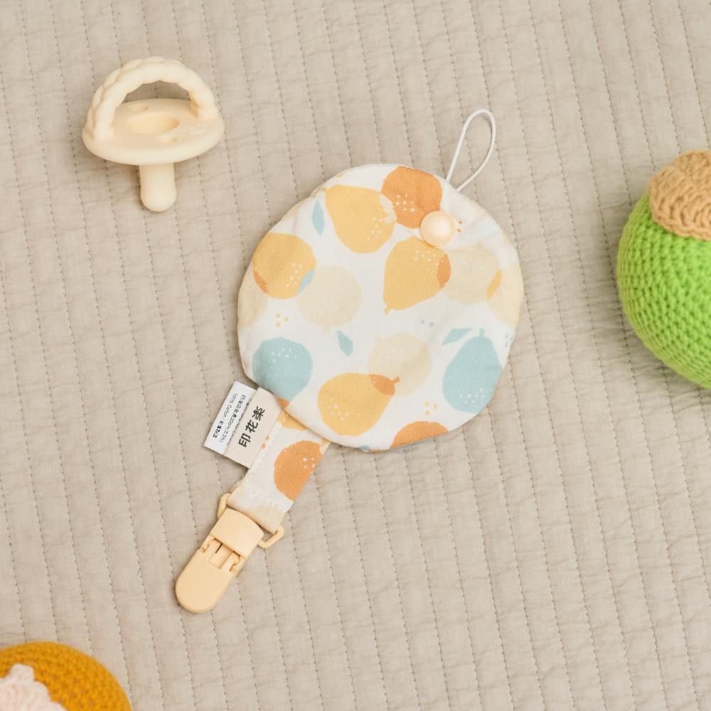 Fabric Pacifier Clip/Pomelo & Orange/Vitamin