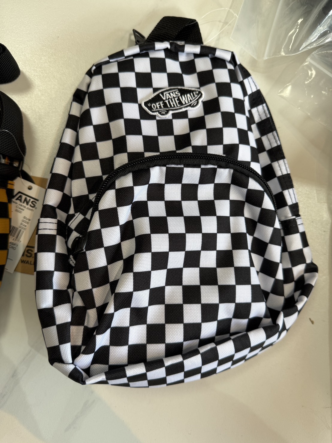 VANS 棋盤格迷你隨身包 黃白格子 可愛小包 側背腰包 VN0A3TXMSF1