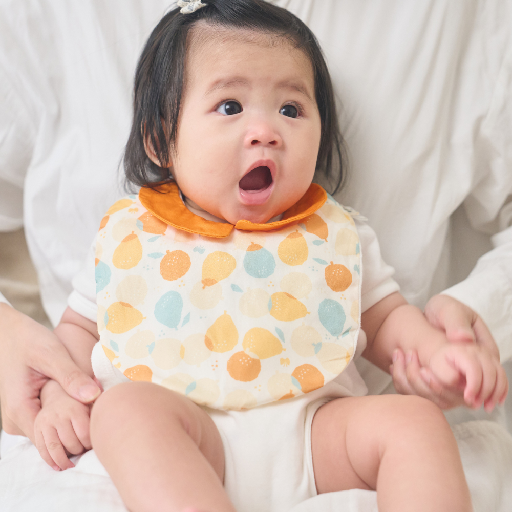 印花樂小圓領口水巾/寶柚桔利/活力黃綠