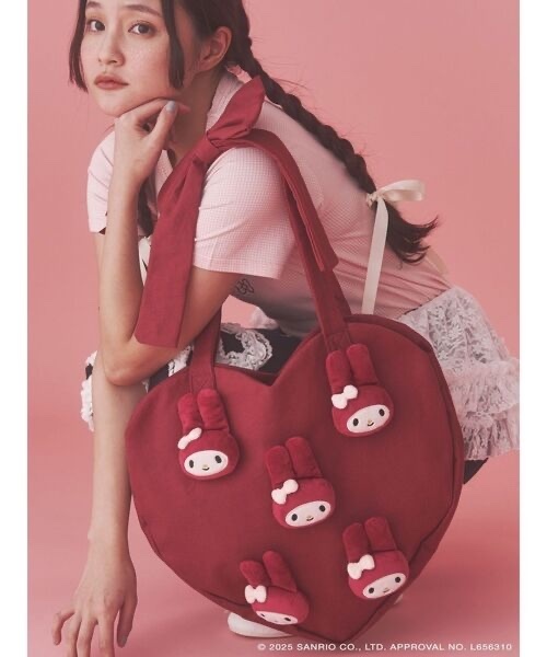 merry jenny / My Melody heart tote bag