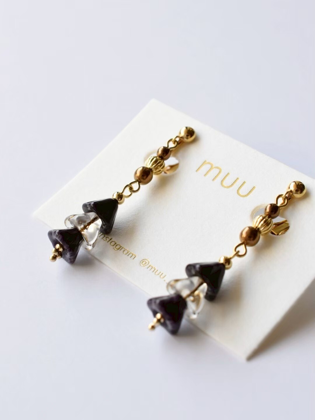 [muu] purple flower | 耳夾 | NO.17