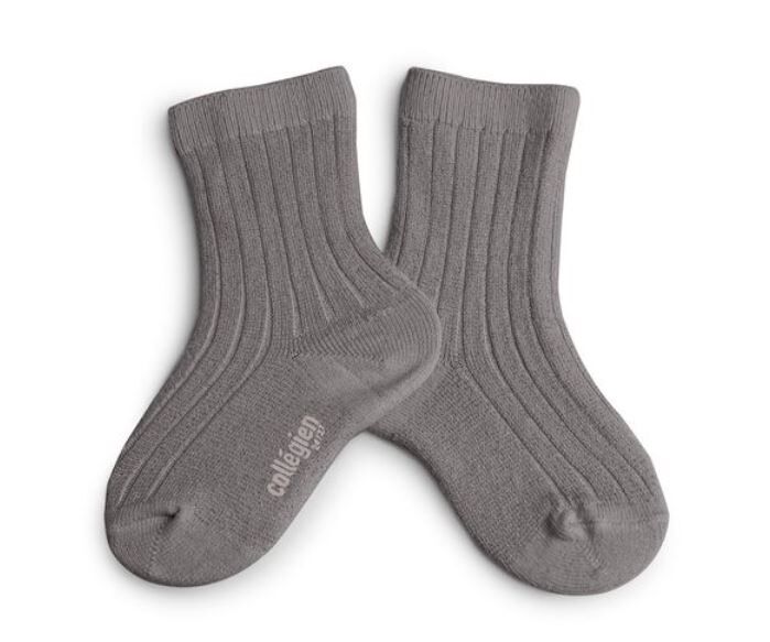 (預購) COLLEGIEN 金蔥羅紋襪 Victoire - 784 Gris Galet 岩灰