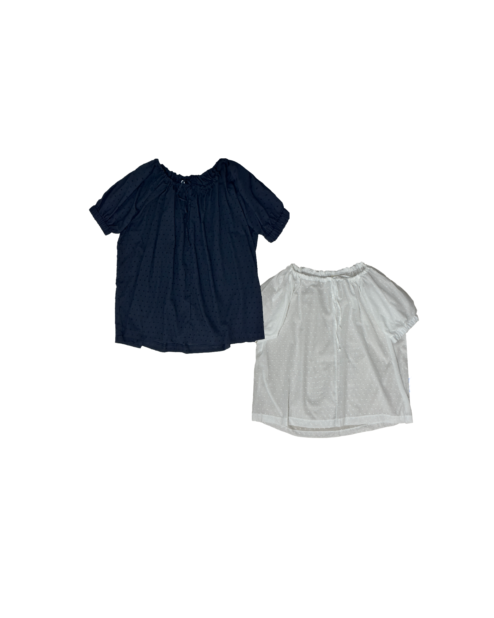 暗波點橡筋領袖傘型上衣